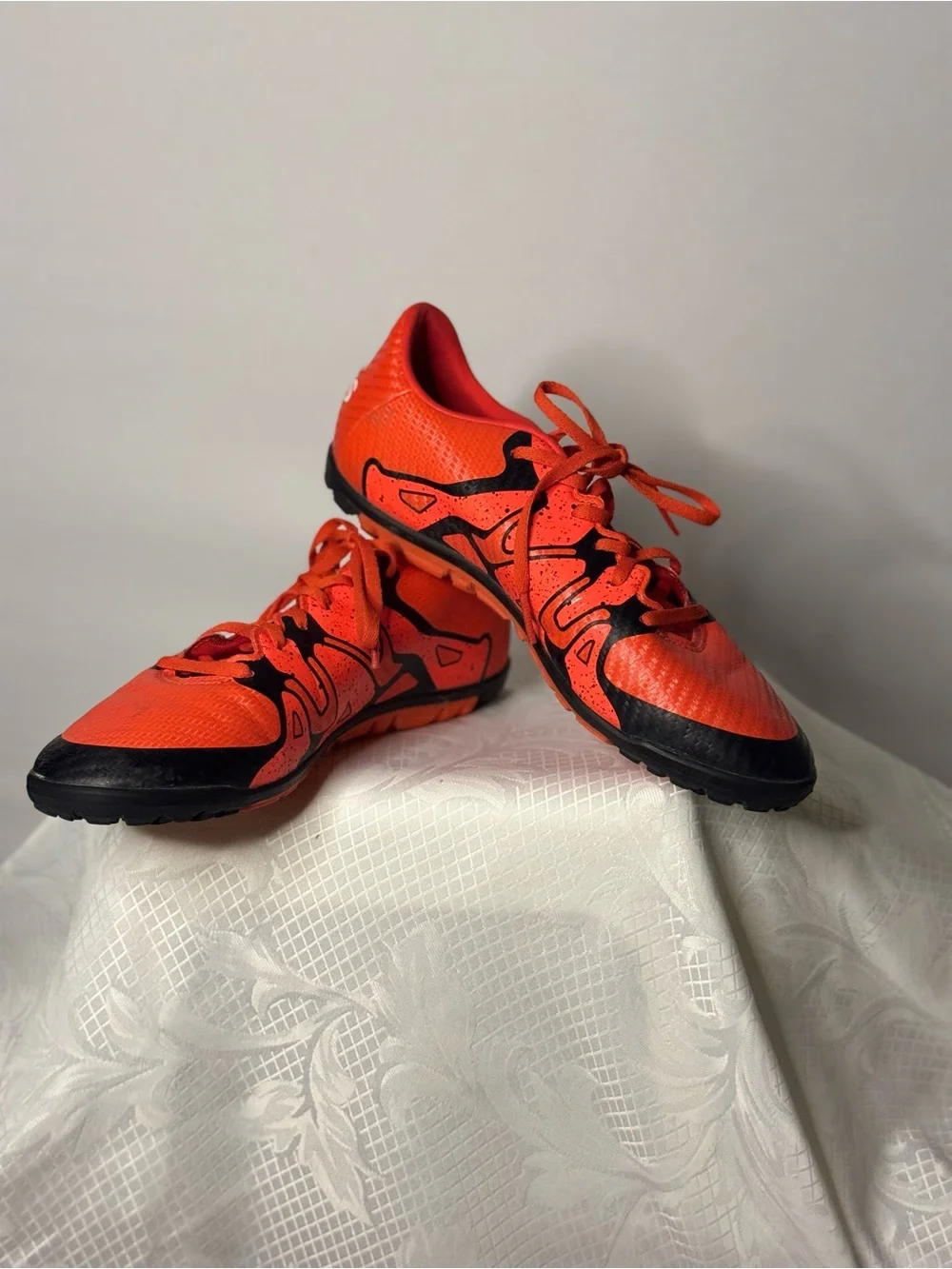 adidas X15.3 FG/AG Soccer/ Football Cleats Bold Orange Black Solar Orange